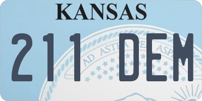 KS license plate 211DEM