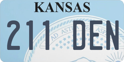 KS license plate 211DEN