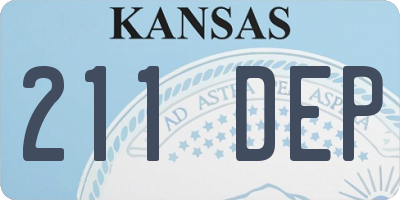 KS license plate 211DEP