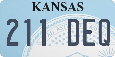 KS license plate 211DEQ