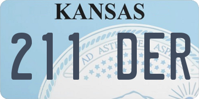 KS license plate 211DER