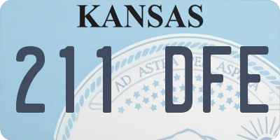 KS license plate 211DFE