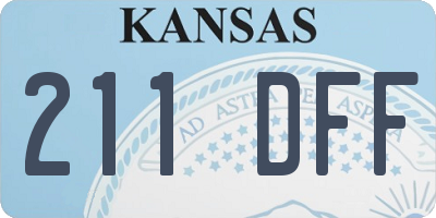KS license plate 211DFF