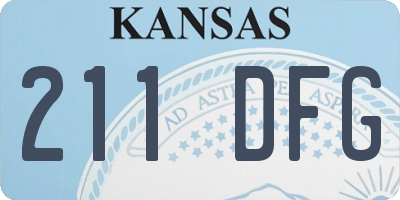 KS license plate 211DFG