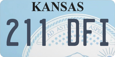KS license plate 211DFI