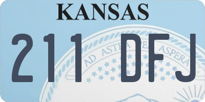 KS license plate 211DFJ