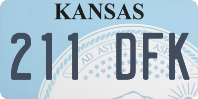 KS license plate 211DFK