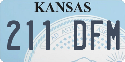 KS license plate 211DFM