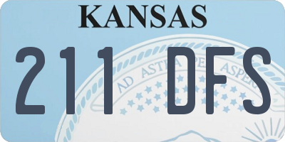 KS license plate 211DFS