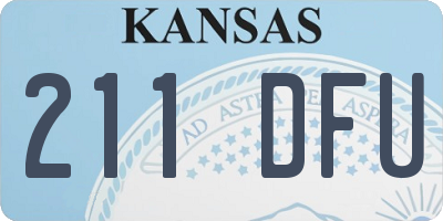KS license plate 211DFU
