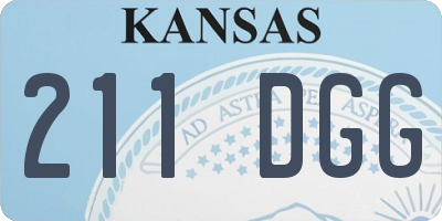 KS license plate 211DGG