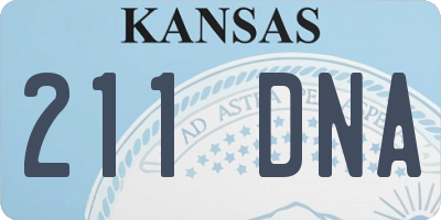 KS license plate 211DNA