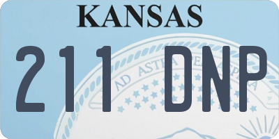 KS license plate 211DNP