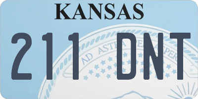 KS license plate 211DNT