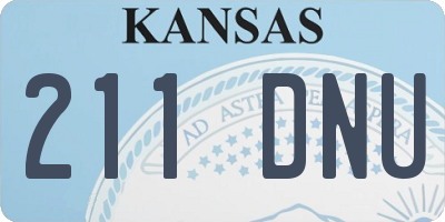 KS license plate 211DNU