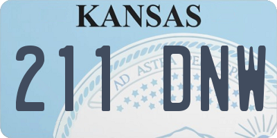KS license plate 211DNW