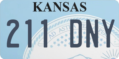 KS license plate 211DNY