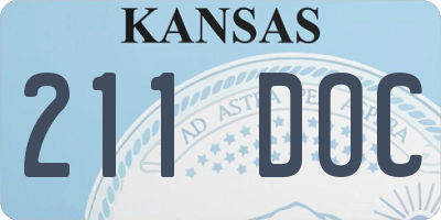 KS license plate 211DOC
