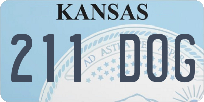 KS license plate 211DOG
