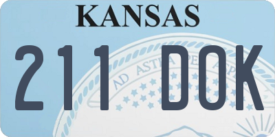 KS license plate 211DOK