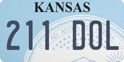 KS license plate 211DOL