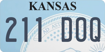 KS license plate 211DOQ