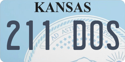 KS license plate 211DOS