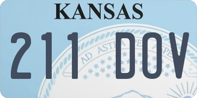 KS license plate 211DOV