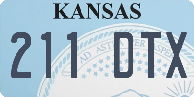 KS license plate 211DTX