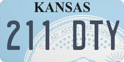 KS license plate 211DTY