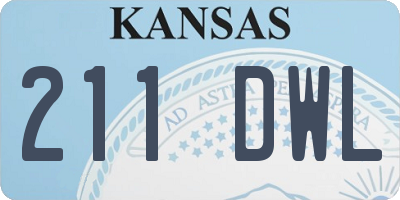KS license plate 211DWL
