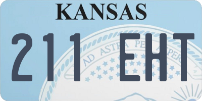 KS license plate 211EHT
