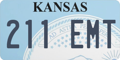 KS license plate 211EMT