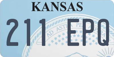 KS license plate 211EPQ