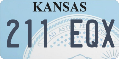 KS license plate 211EQX
