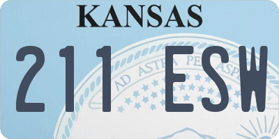 KS license plate 211ESW