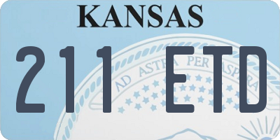 KS license plate 211ETD