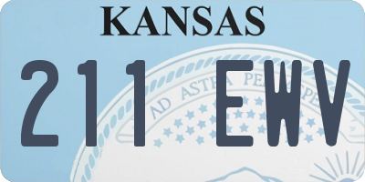 KS license plate 211EWV