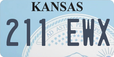 KS license plate 211EWX
