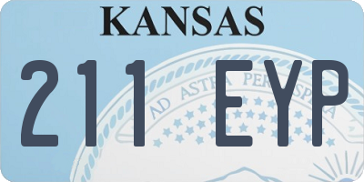 KS license plate 211EYP