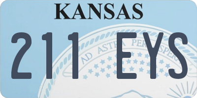 KS license plate 211EYS