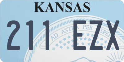 KS license plate 211EZX