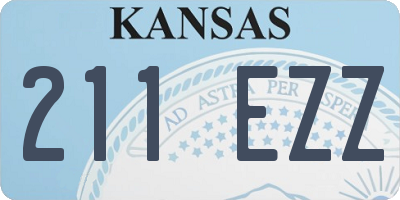 KS license plate 211EZZ