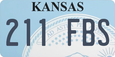 KS license plate 211FBS