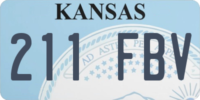 KS license plate 211FBV