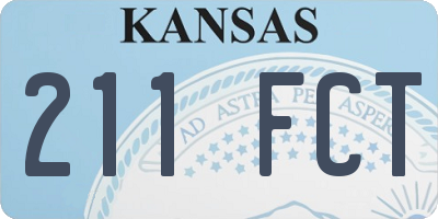 KS license plate 211FCT