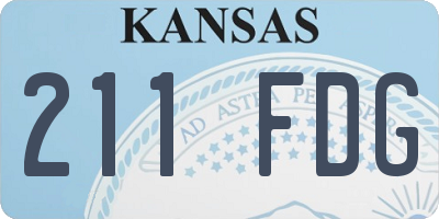 KS license plate 211FDG