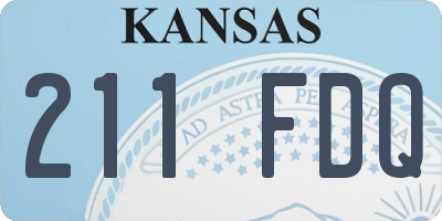 KS license plate 211FDQ