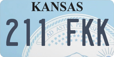 KS license plate 211FKK