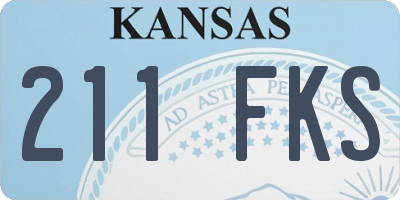 KS license plate 211FKS